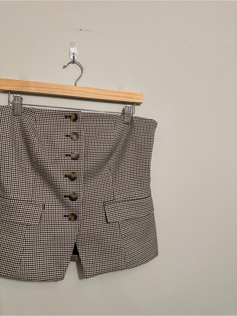 Ann Taylor Plaid Strapless Button Front Vest Top - Size 6 - Picture 5 of 9
